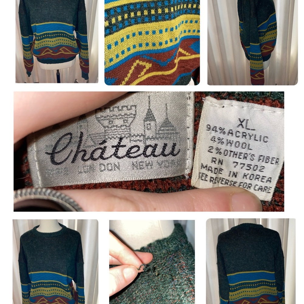 Aztec western style wool sweater.